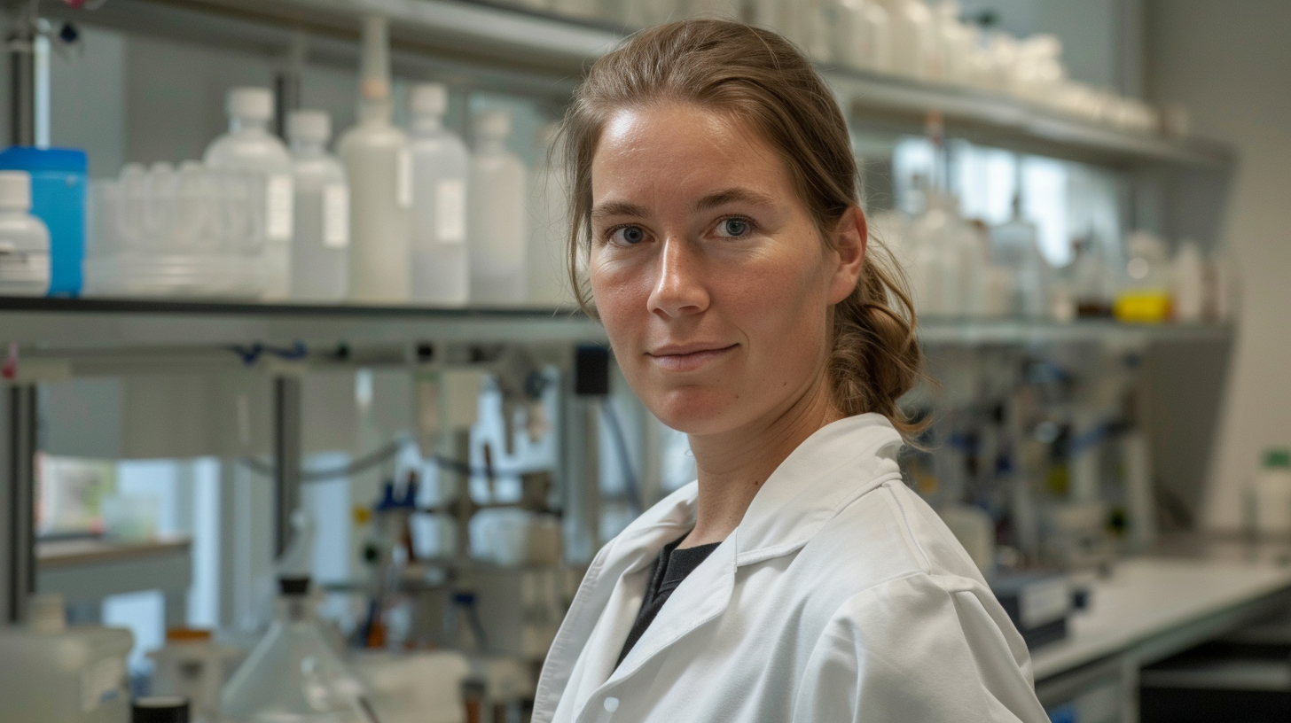Een wetenschapper in haar laboratorium